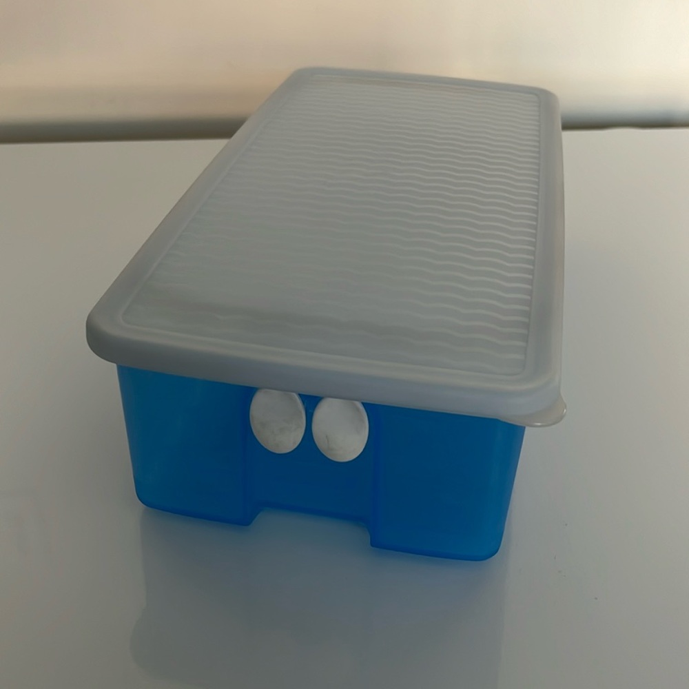 Tupperware Fridgesmart Vented Romaine Lettuce Food Storage Container Blue 2000s